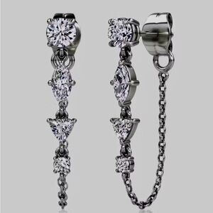 VRAI - Mixed Shape Linked Tennis Earring